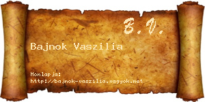 Bajnok Vaszilia névjegykártya